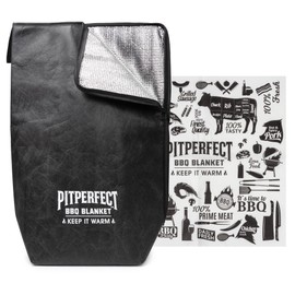 BBQ Blanket for Resting Meat - 21" Multi-Layer Insulated Barbeque Rest Bag with 25 Sheets of Food-Grade Butcher Paper - Leakproof Stitchless Barbecue Wrap for Brisket, Pulled Pork, Turkey, Chicken