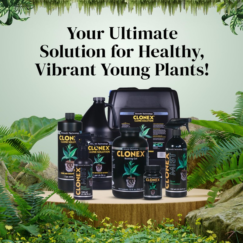 Clonex Clone Solution, Professional-Grade Nutrient Formula for Seedlings, Cuttings, and