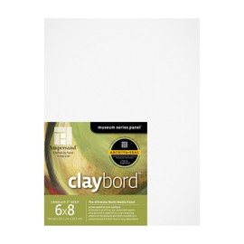 Ampersand Museum Series Claybord Panels for Paint and Ink, 2 Inch Depth Cradled, 6X8 Inch (CBSWC06)