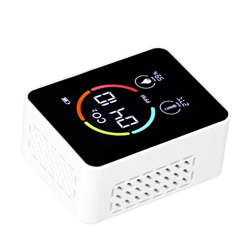 Carbon Dioxide Detector Semiconductor USB Charging LCD Temperature Humidity Detection
