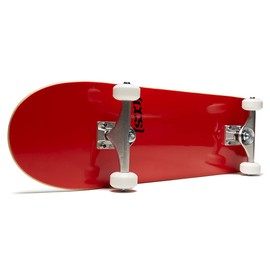 [CCS] Logo Skateboard Complete Red 7.75" - Maple Wood - Professional Grade - Fully Assembled with Skate Tool and Stickers - Adults, Kids, Teens, Youth - Boys and Girls
