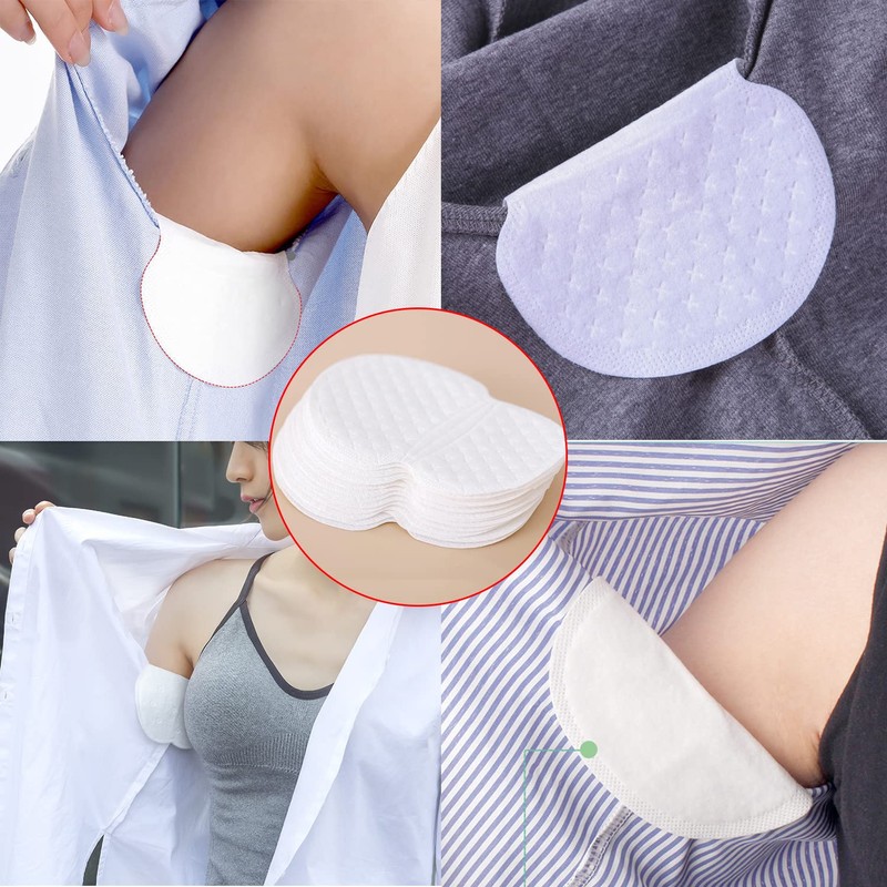 Taicols Underarm Sweat Pads, 100 Pcs Non-woven Disposable Armpit Sweat