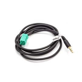 vhbw AUX Audio Adapter Cable Car Radio (120 cm) Compatible with Smart ForTwo 450, C450, A450 Car, Car Radio