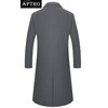 APTRO Men's Wool Trench Coat Full Length Fleece Lining Top
