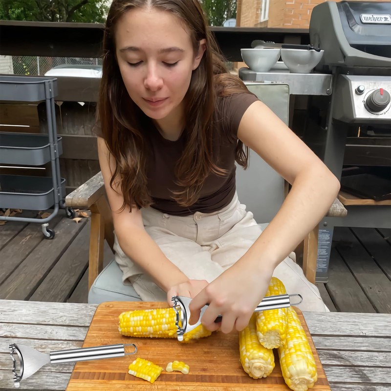 Gzcnsel Stainless Steel Corn Peeler, ​Magic Corn Cob Stripper Tool