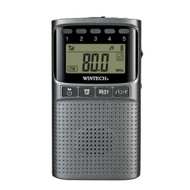 WINTECH EMR-700 AM/FM Portable Digital Radio with Disaster Prevention Function, Gun Metallic
