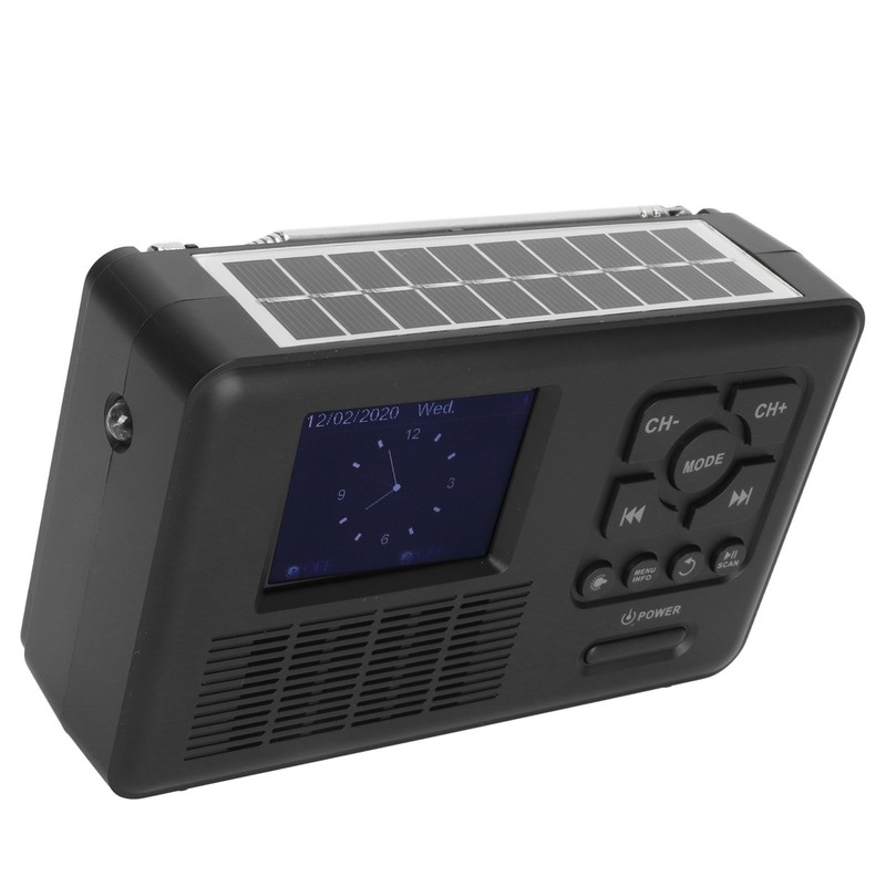 Solar Hand Crank Radio DAB FM Bluetooth 5.0 4 Ways