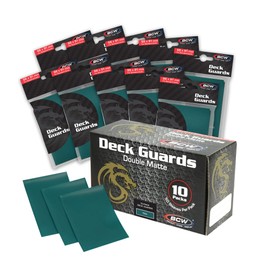 BCW Deck Guard - Double Matte Card Sleeves | 500 Count Box (10 Packs of 50 Sleeves) |Acid-Free, No PVC | Fits 2.5" x 3.5" Game Cards | Archival Safe Sleeves for Card Protection (Teal)