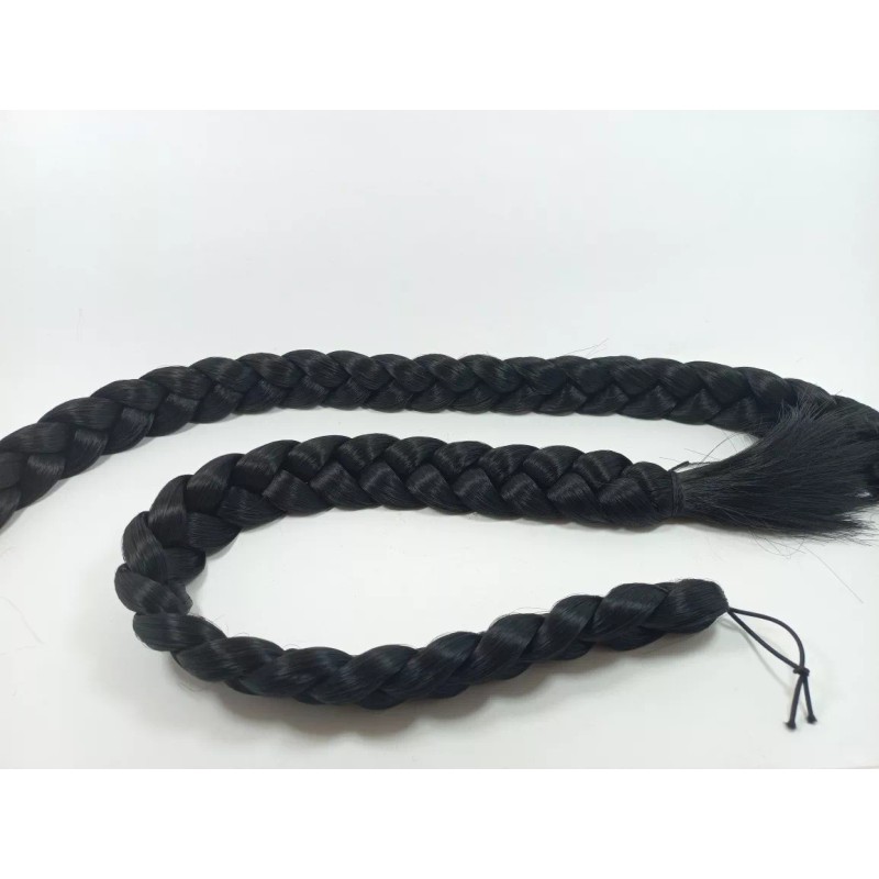Bootleg Par De Trenzas Cabello Sintético 55 Cm Color Negro