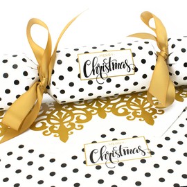 12 Large Simply Monochrome Christmas Cracker Kit - Make & Fill Your Own