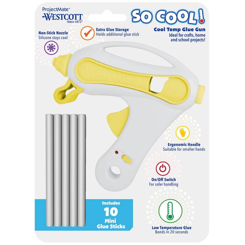 Westcott So Cool! Low-Temp Glue Sticks for Young Crafters, Pack