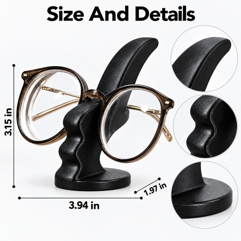 Elegant Side-Face Glasses Holder – Decorative Eyeglass Stand for Desk,