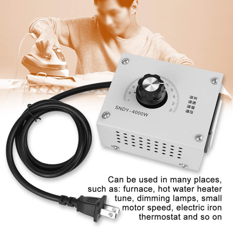 VGEBY Power Controller Voltage Controller 4000W AC 0-220V Adjustable Fan