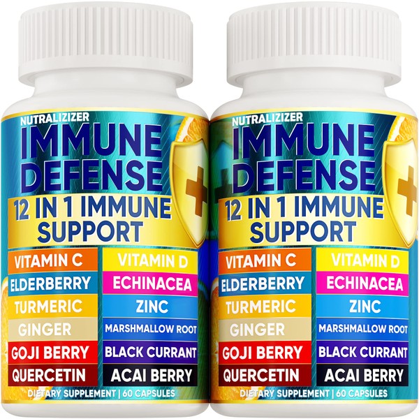 12 in 1 Premium Immune Defense Vitamins - Immune Supplement