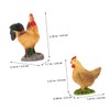 Outanaya 6Pcs Mini Chick Figurines Lifelike Rooster Hen Models for