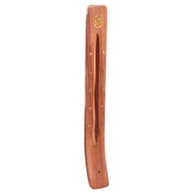 Puckator Sheesham Wood Ashcatcher Incense Stick Burner Symbol & Stars - Zen Spiritual Modern Gothic Home Room Decor Decorations - Meditation Accessories - Stick Sticks Cone Holder Burner Burners
