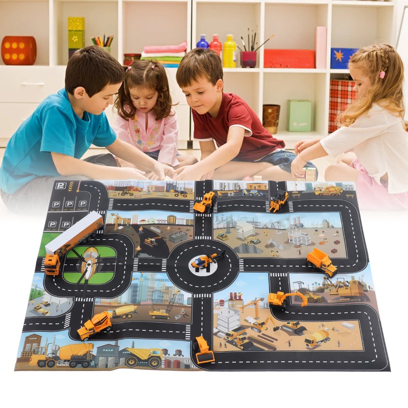 Construction Site Vehicles Toy Set High Simulation Kids Engineering Playset