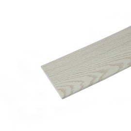 PEEL & STICK BASEBOARD MOLDING - SELF-ADHESIVE RUBBER WALL BASE TRIM, 4IN X 10FT VINYL, WHITE WOOD GRAIN COVE BASE