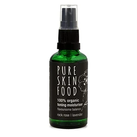 Bio Toning Moisturiser Rock Rose von PURE SKIN FOOD | spendet Feuchtigkeit | wirkt klÃ¤rend & adstringierend | 100 % bio-zertifizierte Inhaltsstoffe & vegan | 50 ml