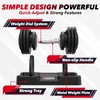 Keppi Adjustable Dumbbells Set-25lb Single, Anti-Slip Metal Fast Adjust Weight