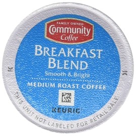 Community Coffee Breakfast Blend 12 Count Coffee Pods, Medium Roast, Compatible with Keurig 2.0 K-Cup Brewers, 12 Count (Pack of 1)