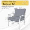 Outdoor Seat Cushion Set 24 x 22 Inch,Olefin Fabric Deep