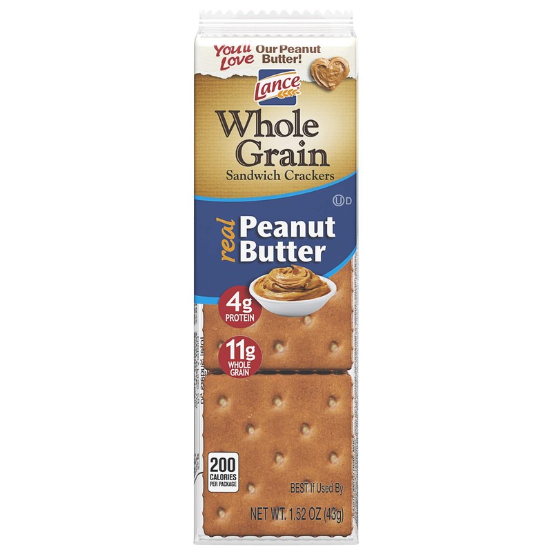 Lance Whole Grain Peanut Butter Crackers - 3 Boxes of