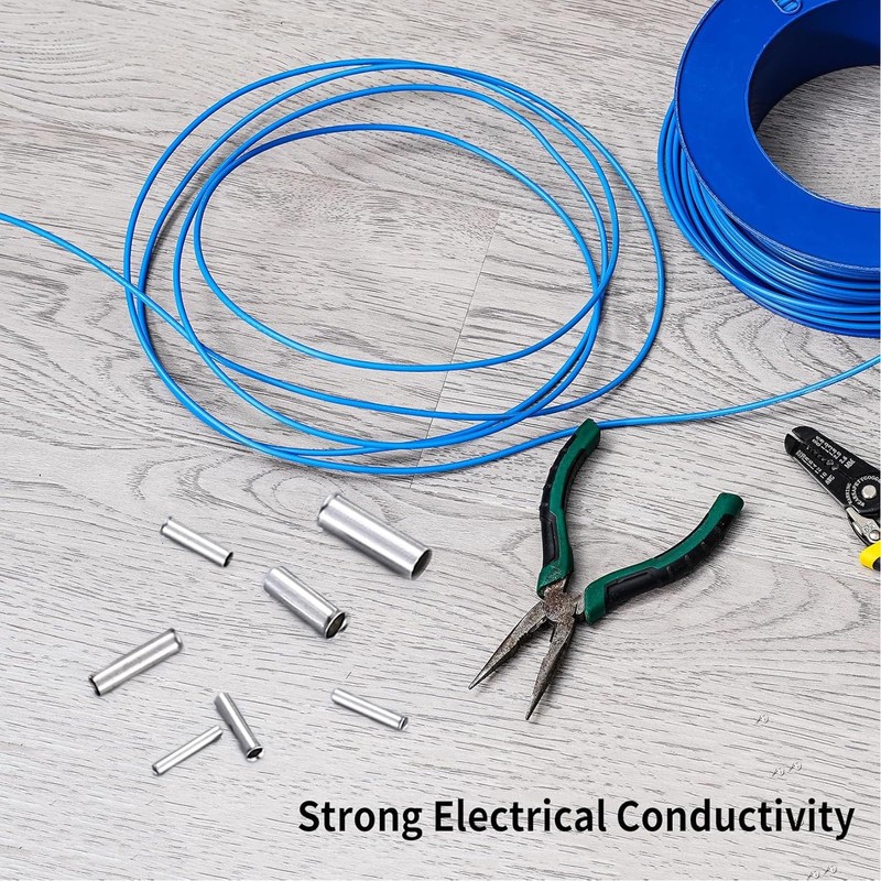 600 Pcs Wire Ferrules Kit, Non-Insulated Ferrule Crimp Terminals, Wire
