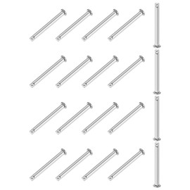 M METERXITY 20-Pack Single Hole Clevis Pins, M5 x 50mm 304 Stainless Steel Flat Head Clevis Pins for Mechanical Linkage/Fixed Parts/Ship Rigging, Link Hinge Pin Reusable