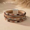 JAVMOO Leather Wrap Bracelets for Women Boho Multi-Layer Cuff Bangle