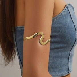 Hoheng Arm Cuff for Women Upper Arm Cuffs Jewelry Gold Cuff Bangles Bracelet Summer Beach Essentials 2025