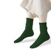 COUVER Women Girl's Scrunched Slouch Socks - Hunter Green, Size