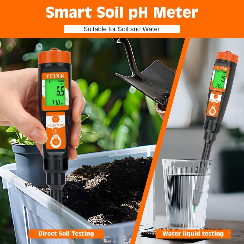 Digital pH Meter for Soil, Soil pH Tester for Potted