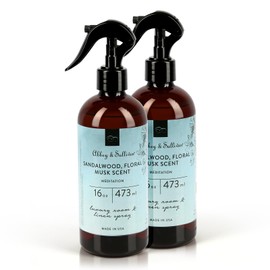 Abbey & Sullivan Linen Spray, Meditation, Fabric Freshener and Odor Eliminator, Pack of 2, 16 oz