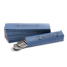 Nickel Flat Coin Wrappers, Solid Bundle of 100