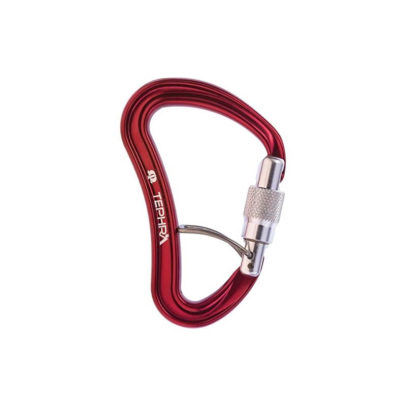 Omega Pacific Anodised Tephra Trapwire Screw-Lok Carabiner, 12 mm Size