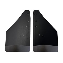 No Drill, Specific Design Rear Mud Flaps for The 21+ Ford F150 Pickups with Black-Powder Coated Stainless Steel Weights Pre-Installed; 12" W x 20.5" H