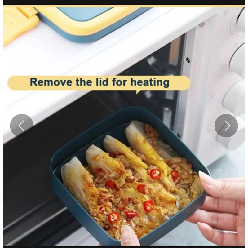 DIVCHI Lunch Box Meal Holder 2 Compartments Bento Boxes With
