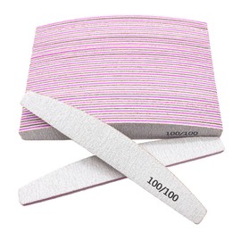 Funalix Nagelfeilen, 12 Stück doppelseitige Schmirgelbretter Nagelfeilen, Nagelstyling-Werkzeuge, waschbares Nagelfeilen-Set, Nagelpolierer, für Zuhause, Salon und Haustiere (Violett 100/100)