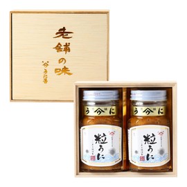 [Unjin Honpo] Grain Sea Urchin, Set of 2, 2.8 oz (80 g) x 2, Wooden Box