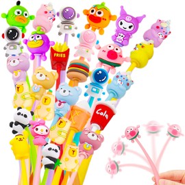 deegbbyi 30 Piece Shake Ballpoint Pen Set, Party Bag Children's Birthday, Funny Gel Pens with Cartoon Pattern, Party Bag Christmas, Children's Birthday Party Favours for Children, for Boys and Girls