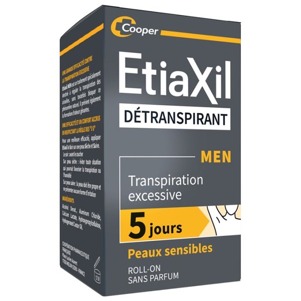 Etiaxil Men Détranspirant Peau Sensible Roll-On 15 ml, 50 ml