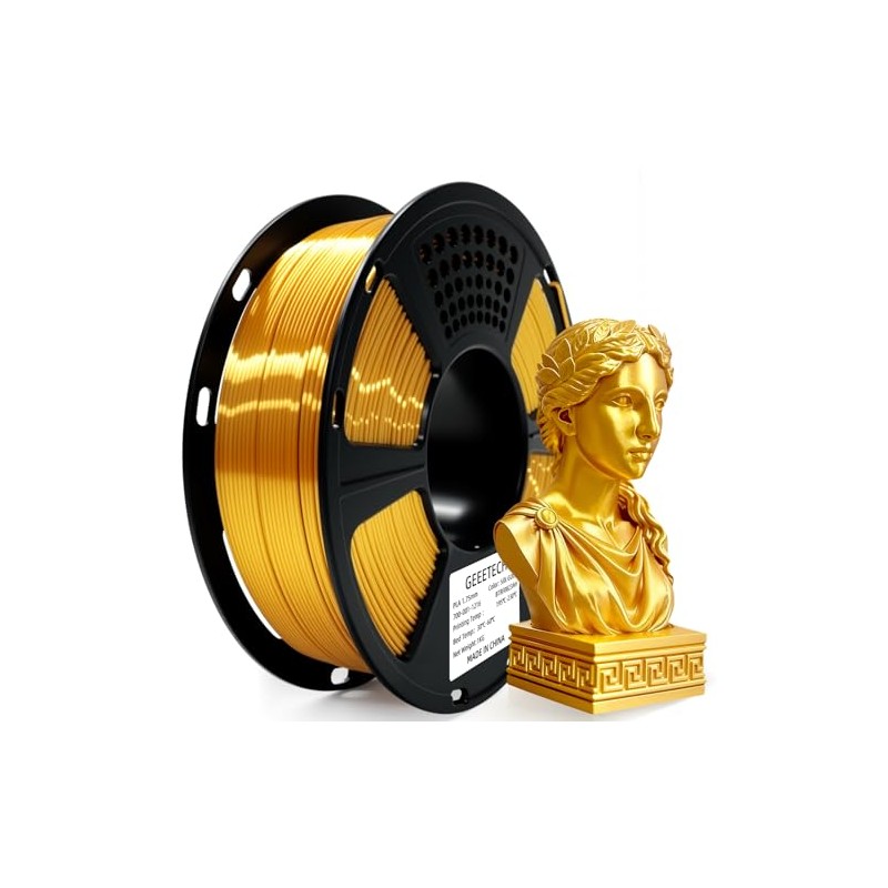 Geeetech Silk PLA Filament 1.75mm for 3D Printer, Metal-Like Shiny