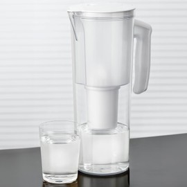 Kritac RETZC3-4012 Pot Type Water Purifier, Cripire TZ Water Filter, White 3-Piece Set, Easy to Install, Cold Water Bottle, Jug, Easy to Use, Simple