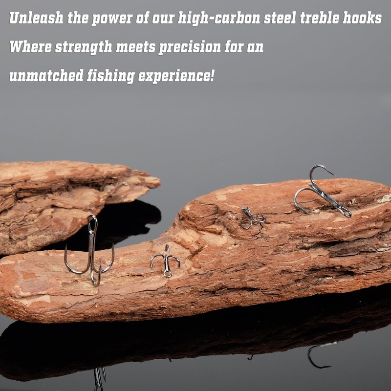 Piscorush Fishing Treble Hooks High Carbon Steel Fishing Hooks Classic