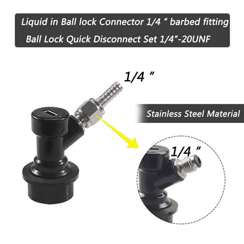 Ball Lock Keg Disconnect Set - LUCKEG Brand Ball Lock