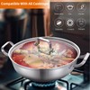Delarlo Tri-Ply Stainless Steel 11 inch Everyday Pan with Lid,