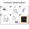AIRTWESD USB Charging Port Wall Wash Light Black Bed LED