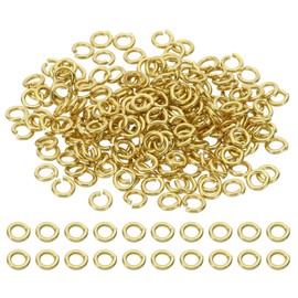PATIKIL 6mm Open Jump Rings, 200Pcs Solid Copper Round Ring Charm Loops Connectors for Jewelry Making Crystal Garland Necklaces Earrings Keychains Craft DIY, Copper