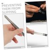 Healeved 10pcs Stainless Steel Craft Tweezers Precision Flat Head Tweezers